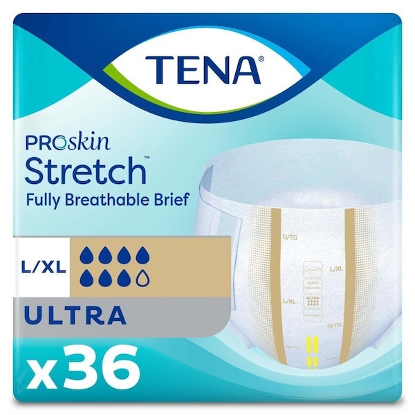 Tena Proskin Stretch Ultra Tena Stretch Ultra Incontinence Brief, Large / Extra Large, 36PK 67803 - main